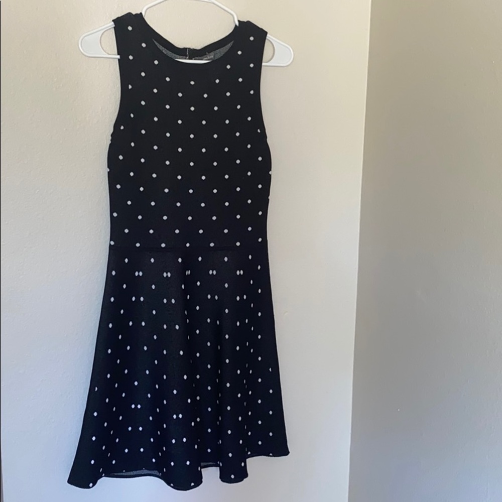 Neiman Marcus double knit polka dot dress,S